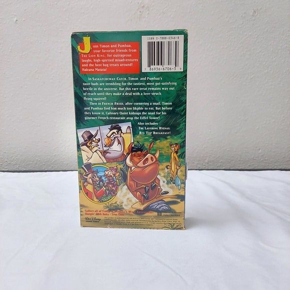 Disney's Timon and Pumbaa's Wild Adventures Grub's On VHS 1996 Vintage Kid - Picture 3 of 6